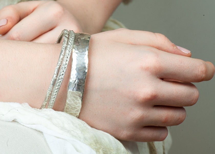 Beautiful on sale silver bangles