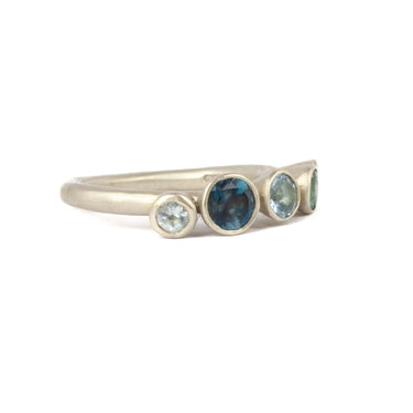 Blue Tourmaline Engagement Ring