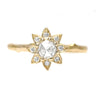 Diamond Sunflower Engagement Ring