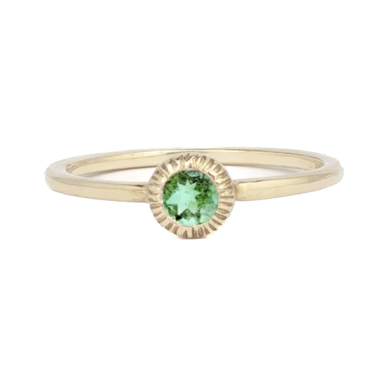 Emerald Green Solitaire Emerald Ring