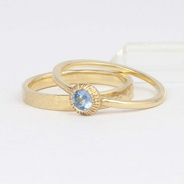 aquamarine engagement ring set 