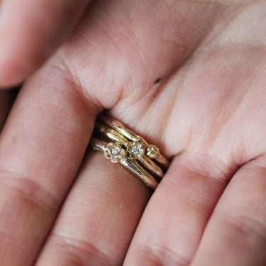 18ct Gold Sunflower Ring