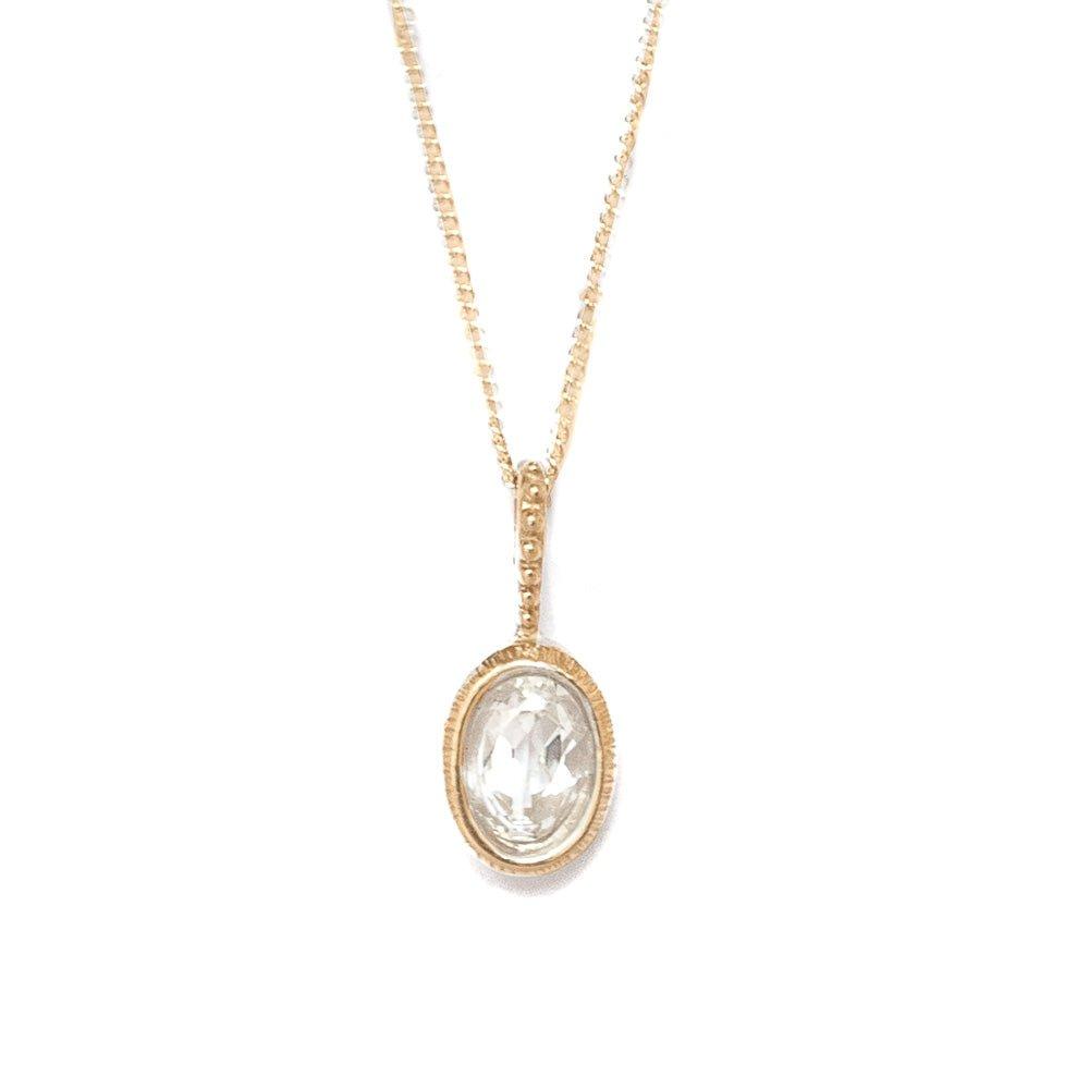 Oval  Pendant Necklace 9ct Yellow Gold
