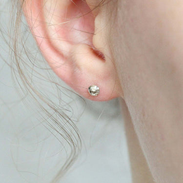 Tiny Silver Stud Earrings