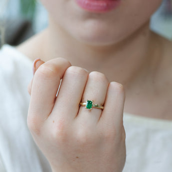 Emerald engagement ring