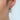 Silver Hoop Earrings With Topaz Charm