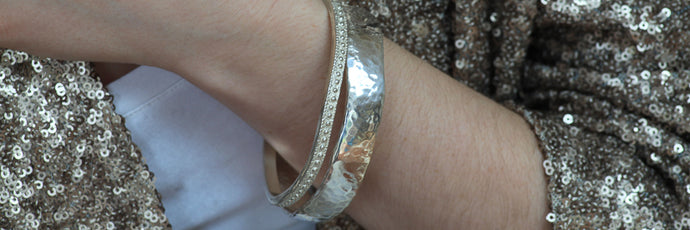 Silver bangles and bracelets