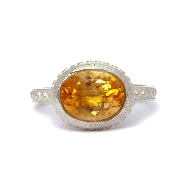 Citrine And Sterling Silver Ring
