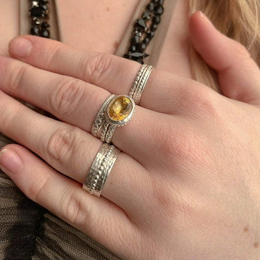 Citrine And Sterling Silver Ring