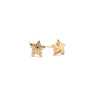 9ct yellow gold star stud earrings 0.6cm 