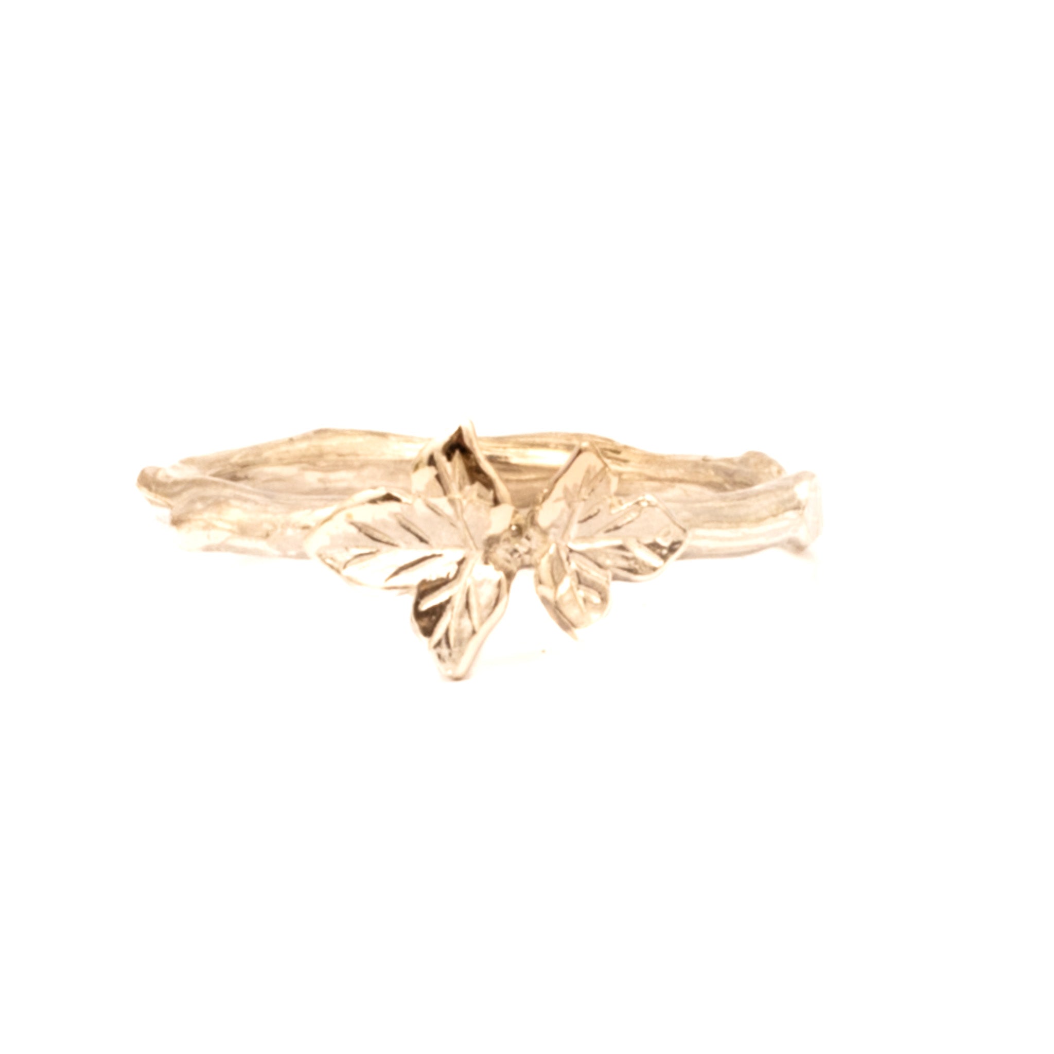 Double Gold Leaf Ring With Ivy Leaves