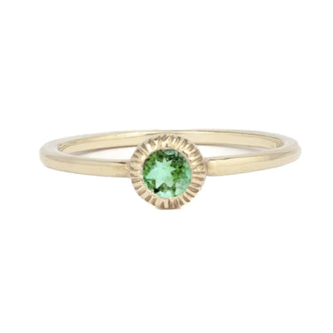 Emerald Green Solitaire Emerald Ring in 18ct gold by Amulette Jewellery