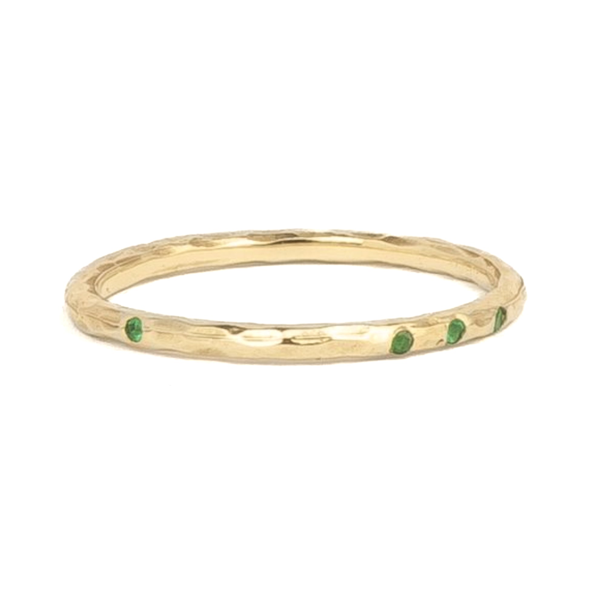 Emerald Green Gold Ring