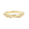 Engraved Leaf ring with ivy leaves in yellow gold