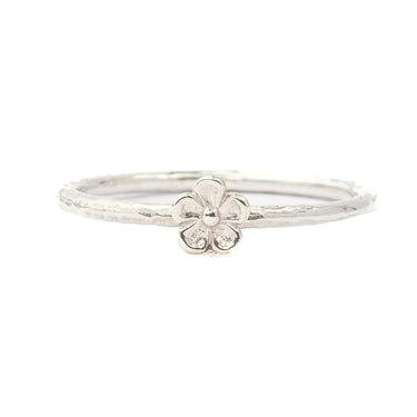 Blossom Flower stacking Ring - Sterling Silver