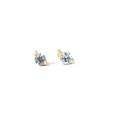 aquamarine stud earrings gold