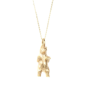 Gold Bear Necklace 9ct yellow gold