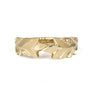 stacking 18ct gold ring with leaf detail