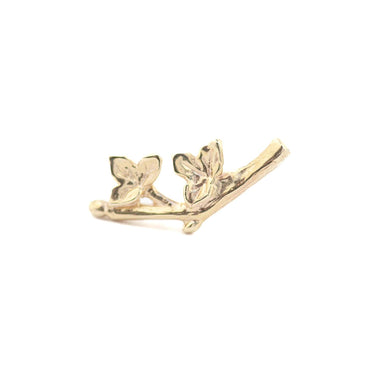 Leaf Climber Earring 9ct Gold