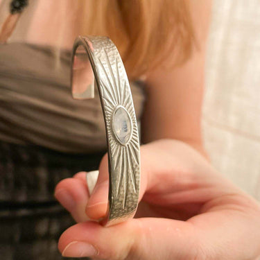 Moonstone cuff bracelet 