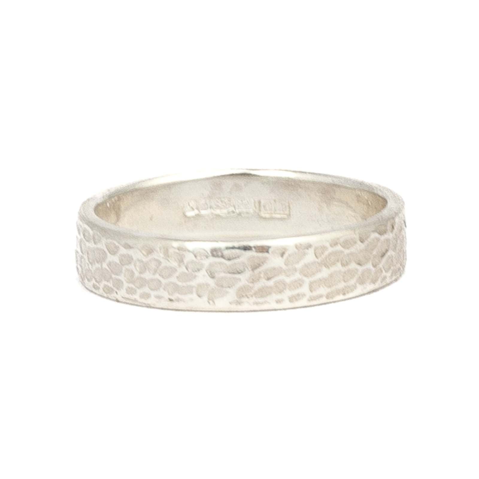 Silver Hammered Ring Band