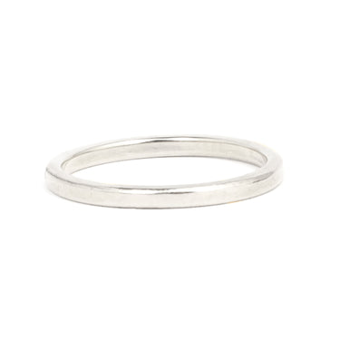 white gold traditional wedding ring 