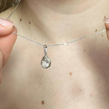 pear shaped pendant necklace