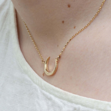 solid gold moon necklace