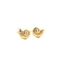 9ct Gold ammonite stud earrings