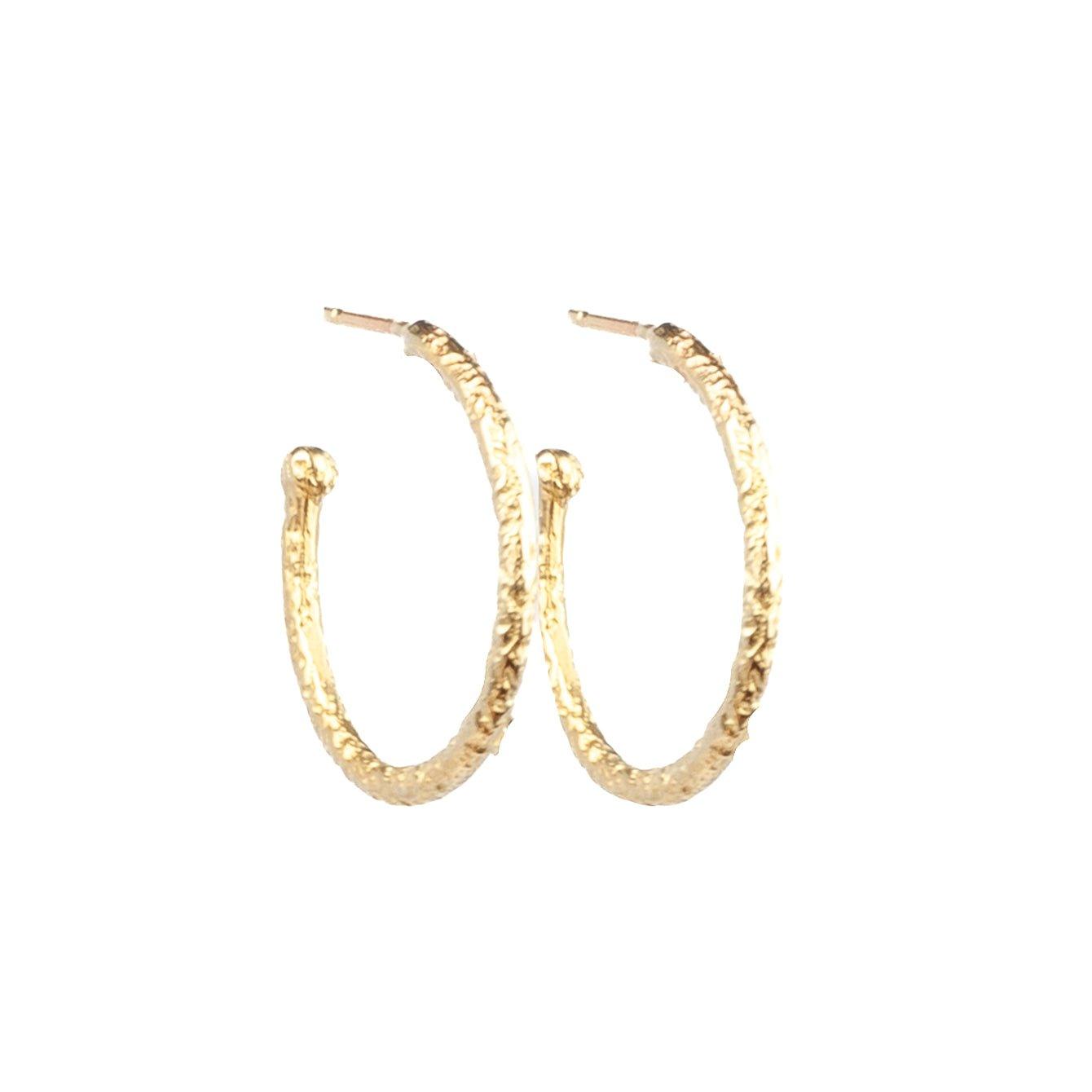 9ct Gold Hoop Earrings 2.5cm