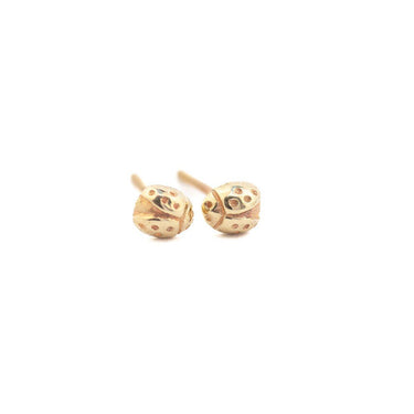 9ct gold lady bug stud earrings