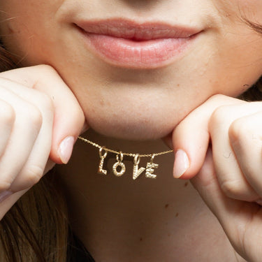 9ct gold letter necklace