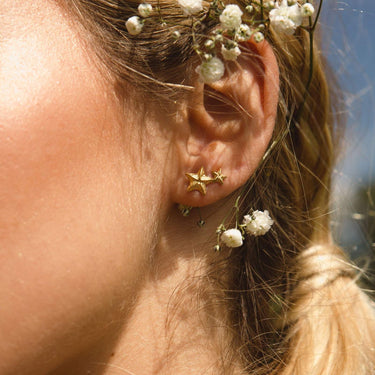 Starfish Stud Earrings 9ct Gold