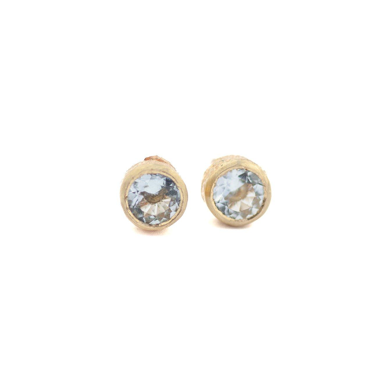 Aquamarine 9ct Gold Earrings