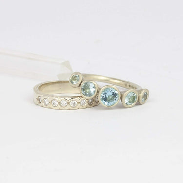 Aquamarine Ring in 18ct  White or yellow gold