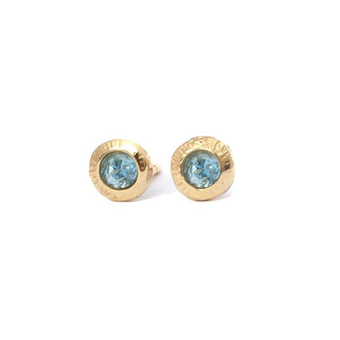 Aquamarine Gold Earrings