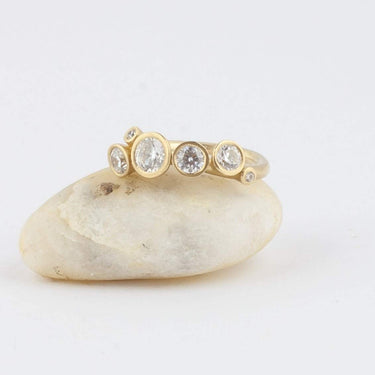 Asymmetric Multi Stone Diamond Ring
