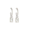 Baguette Hoops With White Topaz