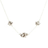 Silver Cluster Flower Necklace 