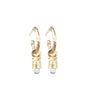 9ct Gold charm hoop earrings 