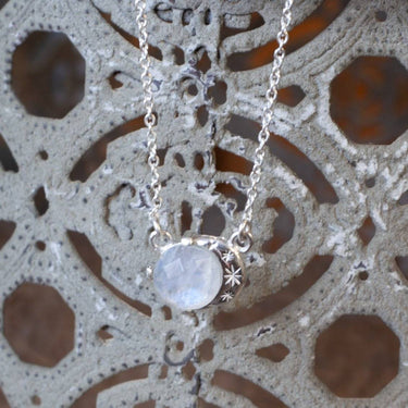 Crescent Moonstone Moon Necklace