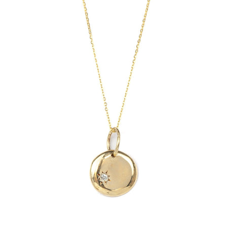 Gold Disc Personalised Necklace Engraved | Engravers Guild