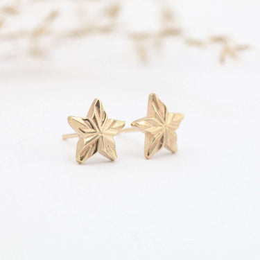 9ct Yellow Gold star stud earrings