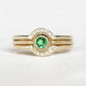 Stacking Emerald Engagement Ring