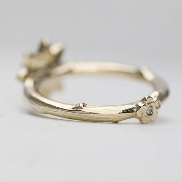 18ct Gold flower Engagement Ring