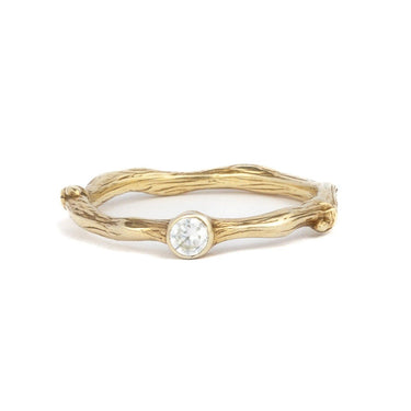 Diamond Twig Engagement Ring