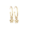 Gold Charm Hoop Earrings in 9ct gold by Amulette jewellery handcrafted in the UK
