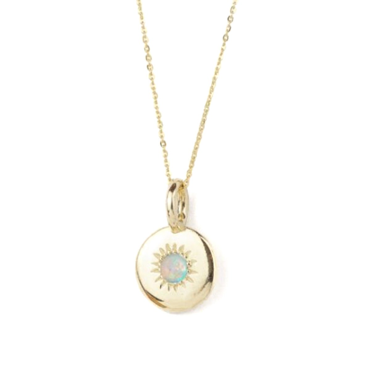 Real Opal Necklace Gold