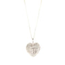 Heart Initial Necklace Silver
