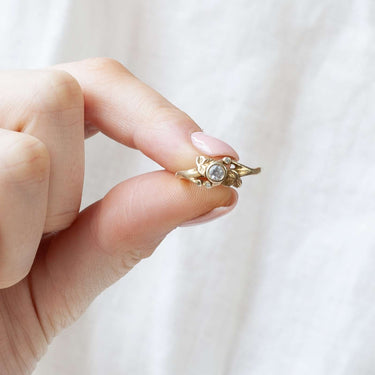 Ivy Leaf Diamond Engagement Ring